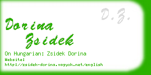 dorina zsidek business card